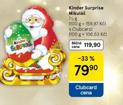 Tesco Kinder Surprise Mikuláš nabídka