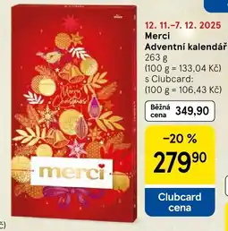 Tesco Merci Adventní kalendář nabídka