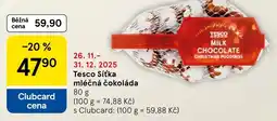 Tesco Tesco Síťka mléčná čokoláda nabídka