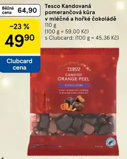 Tesco Tesco Kandovaná pomerančová kůra v mléčné a hořké čokoládě nabídka