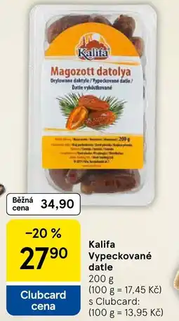 Tesco Kalifa Vypeckované datle nabídka