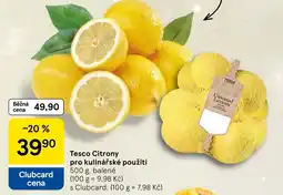 Tesco Tesco Citrony pro kulinářské použití nabídka