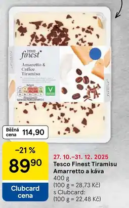 Tesco Tesco Finest Tiramisu Amarretto a káva nabídka