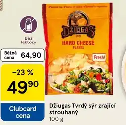 Tesco Džiugas Tvrdý sýr zrající strouhaný nabídka