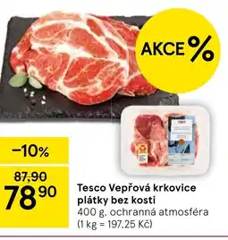 Tesco Tesco Vepřová krkovice plátky bez kosti nabídka