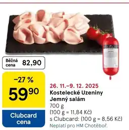 Tesco Kostelecké Uzeniny Jemný salám nabídka