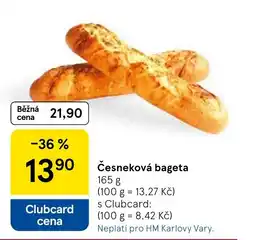Tesco Česneková bageta nabídka