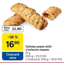 Tesco Tyčinka sweet chilli s kuřecím masem nabídka
