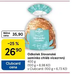 Tesco Odkolek Slovanské semínko chléb vícezrnný nabídka