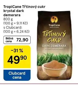 Tesco TropiCane Třtinový cukr krystal dark demerara nabídka