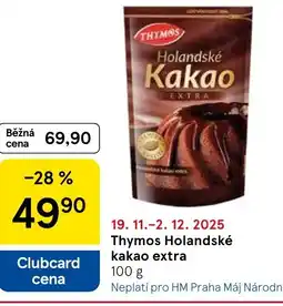 Tesco Thymos Holandské kakao extra nabídka