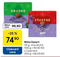 Tesco Milka Dezert nabídka