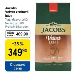 Tesco Jacobs Velvet zrnková káva nabídka