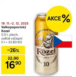 Tesco Velkopopovický Kozel nabídka