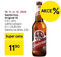 Tesco Gambrinus Originál 10 nabídka