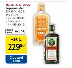 Tesco Jägermeister nabídka
