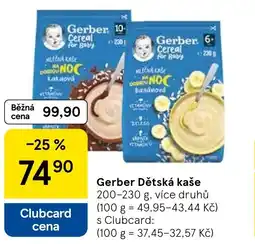 Tesco Gerber Dětská kaše nabídka