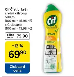 Tesco Cif Čisticí krém s vůní citronu nabídka