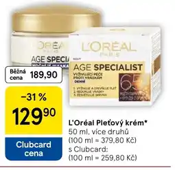 Tesco L'ORÉAL Pleťový krém nabídka