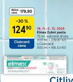 Tesco Elmex Zubní pasta nabídka