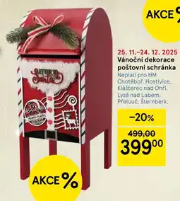 Tesco Vánoční dekorace poštovní schránka nabídka
