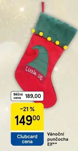 Tesco Vánoční punčocha Elf nabídka