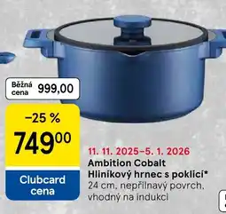 Tesco Ambition Cobalt Hliníkový hrnec s poklicí nabídka
