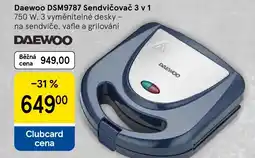 Tesco Daewoo DSM9787 Sendvičovač 3 v 1 nabídka