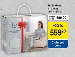 Tesco Teplá deka s rukávy nabídka