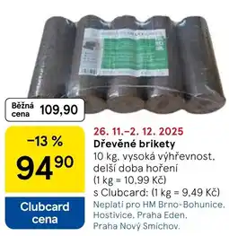 Tesco Dřevěné brikety nabídka
