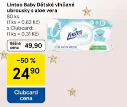 Tesco Linteo Baby Dětské vlhčené ubrousky s aloe vera nabídka