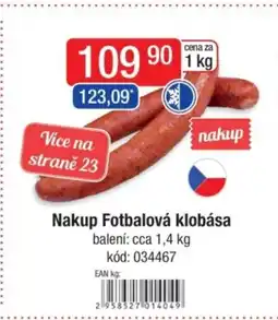 Qanto Nakup Fotbalová klobása nabídka