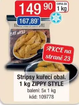 Qanto Stripsy kuřecí obal. ZIPPY STYLE nabídka