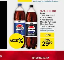 Tesco Pepsi 2,25l nabídka