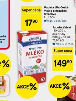 Tesco Trvanlivé mléko 3,5% nabídka
