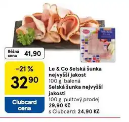 Tesco Selská šunka nejvyšší jakosti nabídka