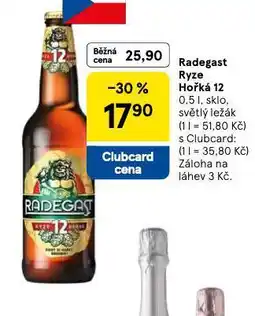 Tesco Pivo radegast ryze hořká 12 nabídka