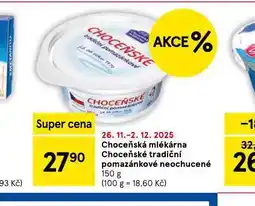 Tesco Choceňské tradiční pomazánkové nabídka