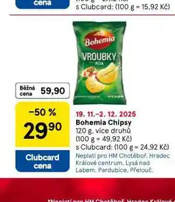 Tesco Bohemia chips nabídka