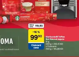 Tesco Starbucks toffee nut kávové kapsle nabídka