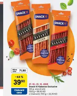 Tesco Snack it! kabanos exlusive nabídka