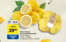 Tesco Citrony pro kulinářské použití nabídka
