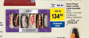 Tesco Datle v čokoládě nabídka