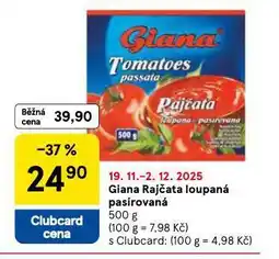 Tesco Giana tajčata loupaná pasírovaná nabídka