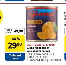 Tesco Giana mandarinky nabídka