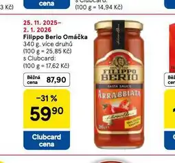 Tesco Fillippo berio omáčka nabídka