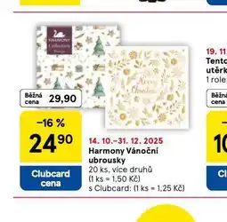 Tesco Harmony vánoční ubrus nabídka