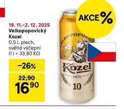 Tesco Pivo velkopopovický kozel 10 nabídka