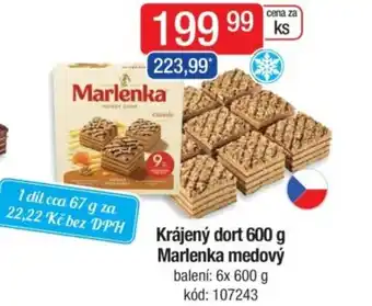 Krájený dort Marlenka medový