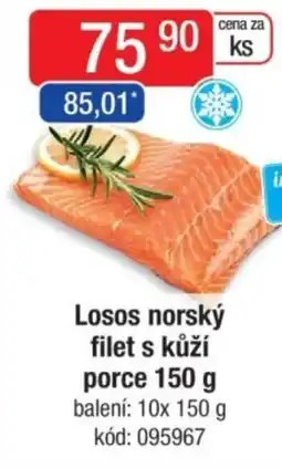 Qanto Losos norský filet s kůží porce nabídka
